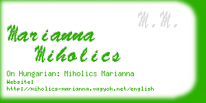 marianna miholics business card